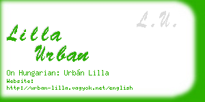 lilla urban business card
