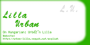 lilla urban business card
